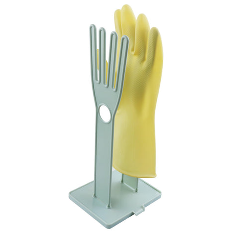 Bntyok blue gloves holder keeps gloves organized and dry on the counter.