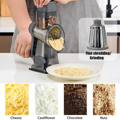 BNUNWISH unit dispenses grated cheese directly from the blade area.