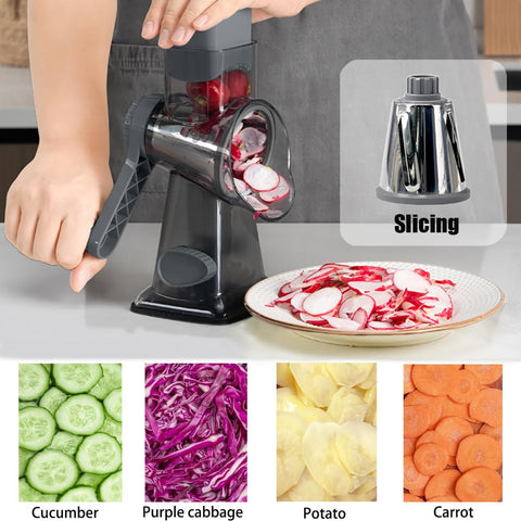 BNUNWISH strong suction base keeps the grater steady on the counter.