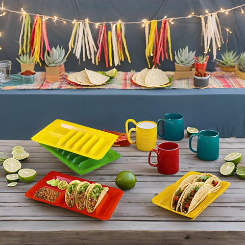 BNYD taco party set offers festive serving and organized taco bar presentation.