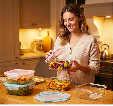 Bo-Toys oven-safe glass containers handle reheating with ease.