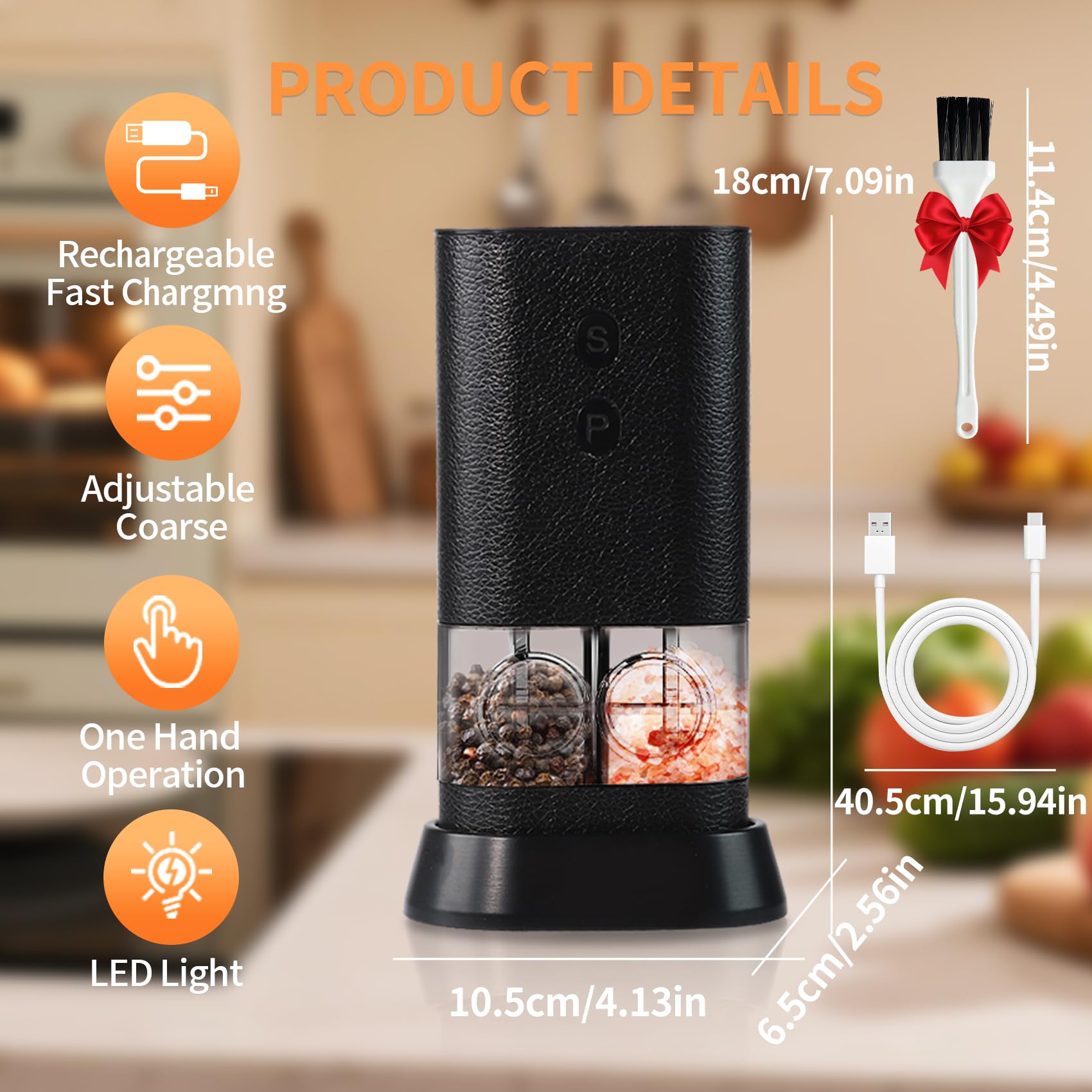 BoAn large 1200 mA battery enables one-handed operation.