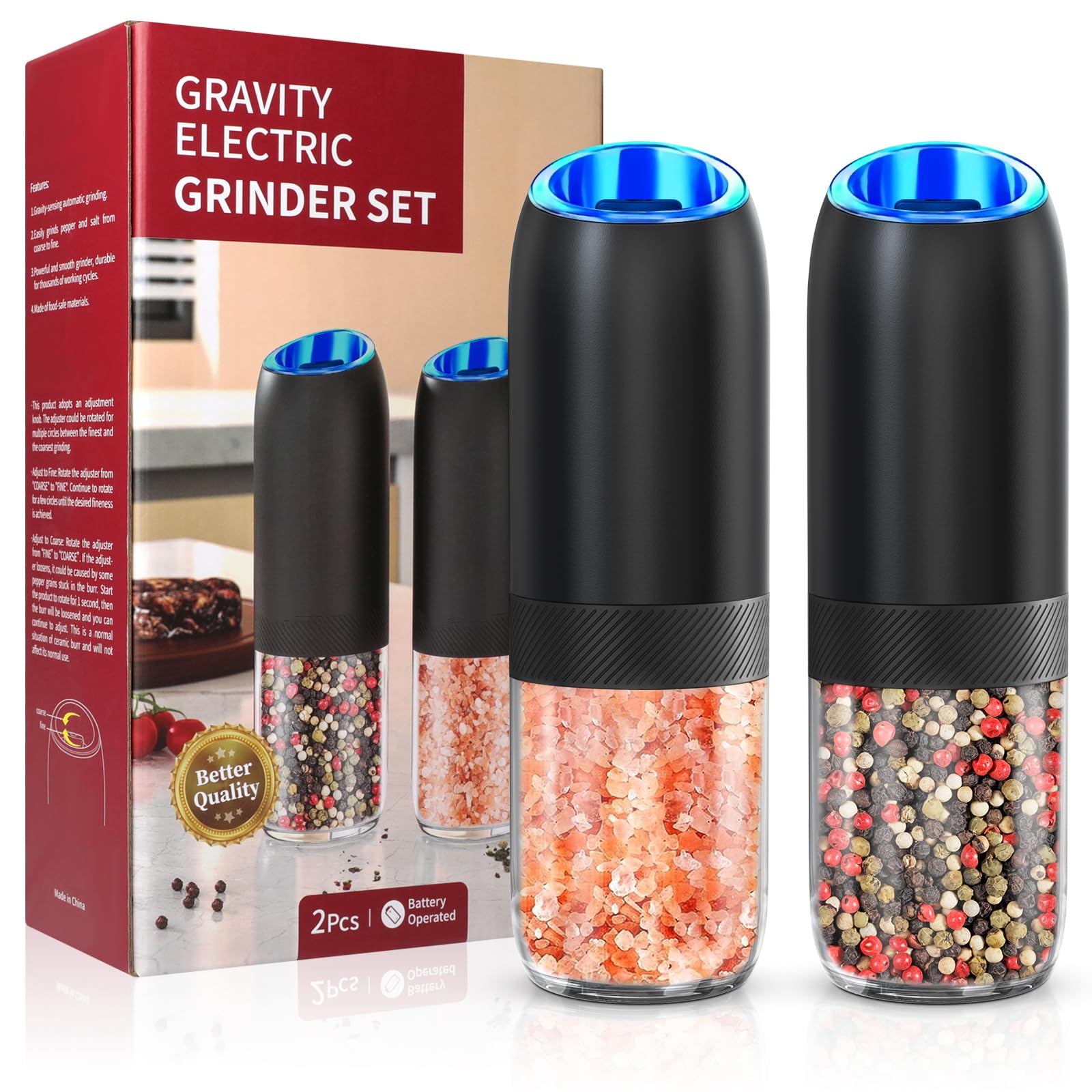 BoAn Gravity electric grinder body with a sleek modern finish for precise seasoning