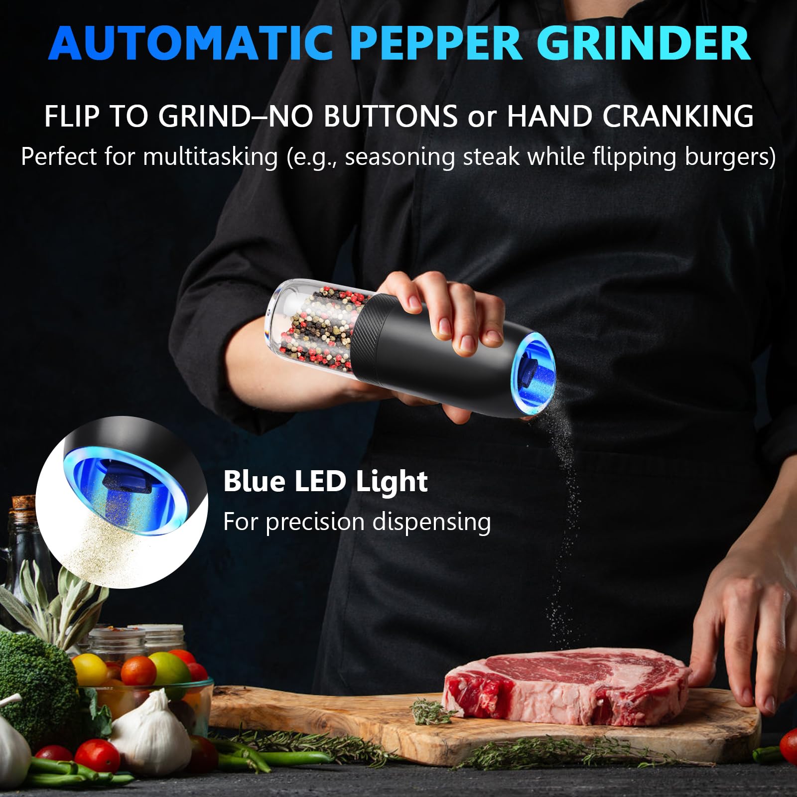 BoAn Gravity grinder top-knob adjusts coarseness for six settings