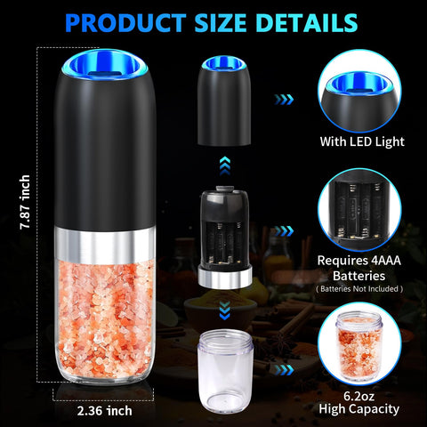 BoAn Gravity grinder transparent hopper lets you monitor spices at a glance