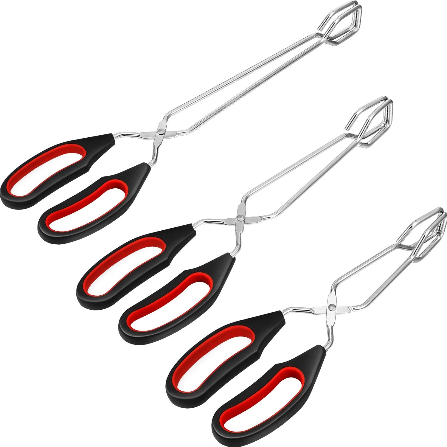 Boao 3-pack stainless steel tongs pack shot for versatile cooking