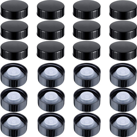 Boao 38mm poly seal cap closeup showing durable, reusable closure for glass bottles.