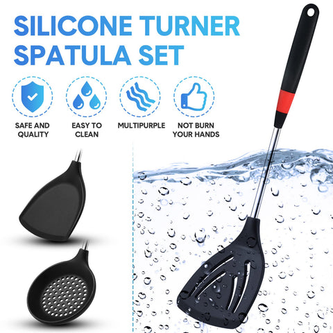 Boao ergonomic-handle spatulas offer a comfortable grip during cooking.