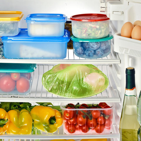 Boao elastic food covers keep dust off while keeping food accessible.