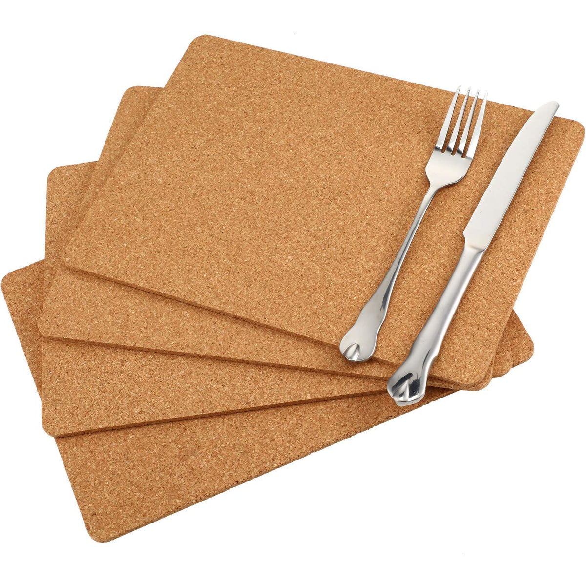 Boao rectangle cork trivet protects counters while adding rustic style.