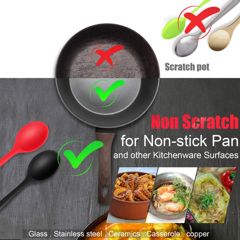 Boao silicone spoons-hanging-handle design saves storage space
