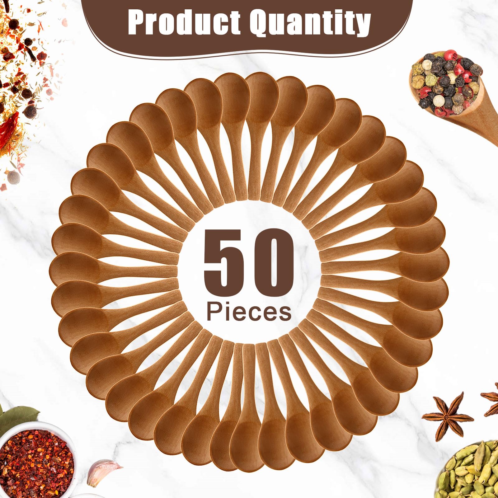 Boao small wooden spoon for sugar stirring
