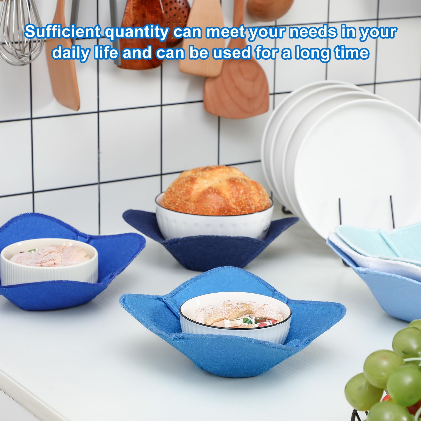 Boao bowl cozies in vibrant colors to brighten kitchens.