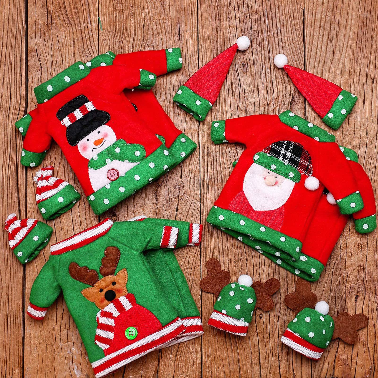 Boao washable knit wine sweater for reusable holiday decor