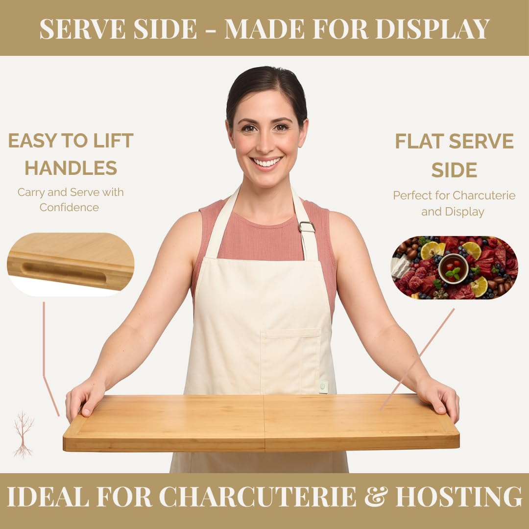 BOARDWELL 29x21-inch XL workspace supports large meals and gatherings.