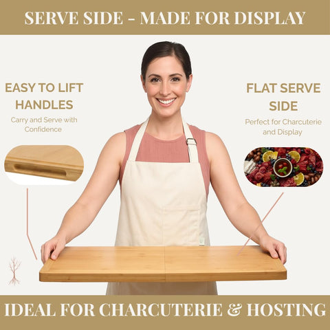 BOARDWELL 29x21-inch XL workspace supports large meals and gatherings.