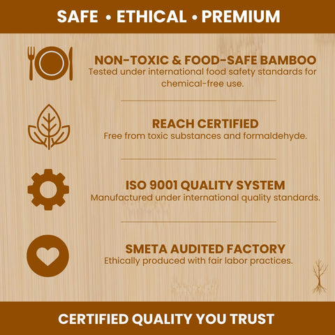 BOARDWELL certified safety with ISO, LFGB, RoHS, and REACH assurances.