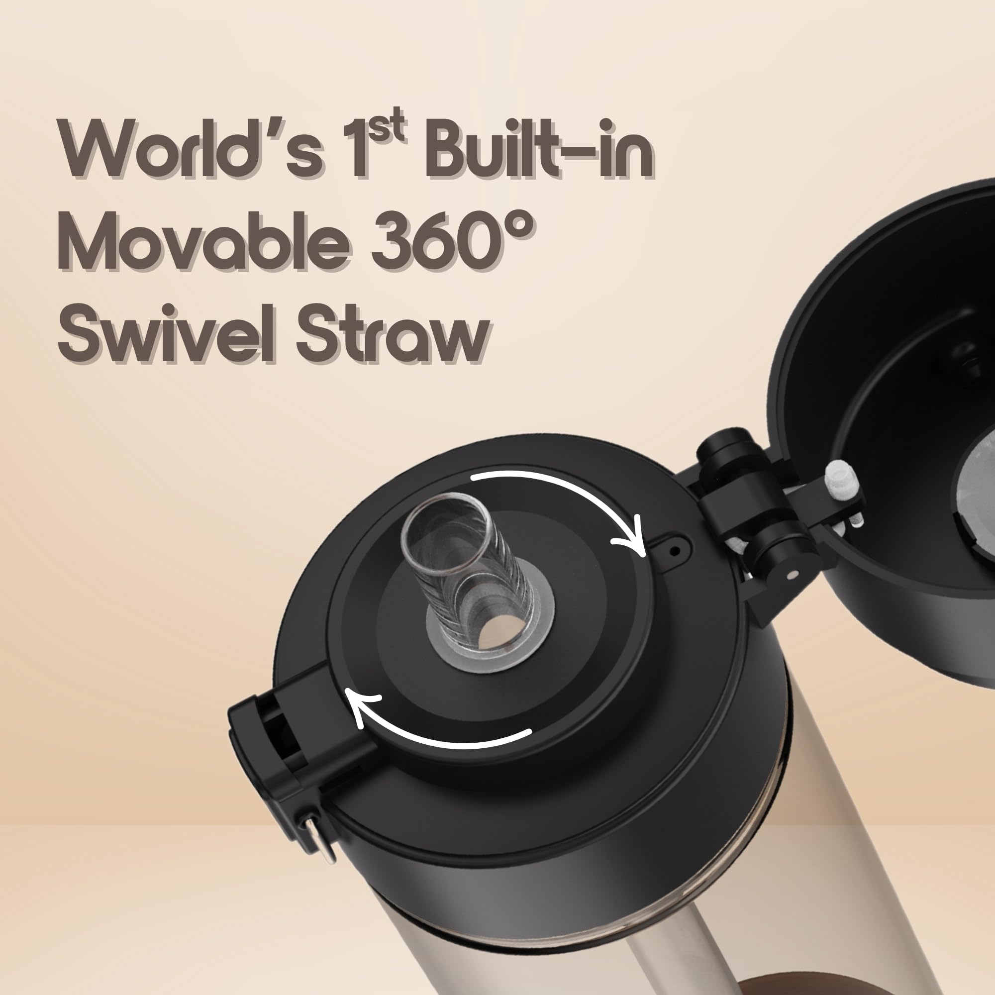 BobaMate 25 oz fold-away handle for easy carrying