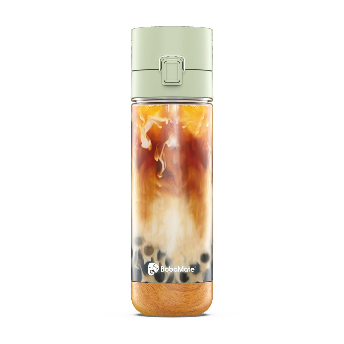 BobaMate 25oz front view in Honeydew, ideal for mess-free on-the-go sipping