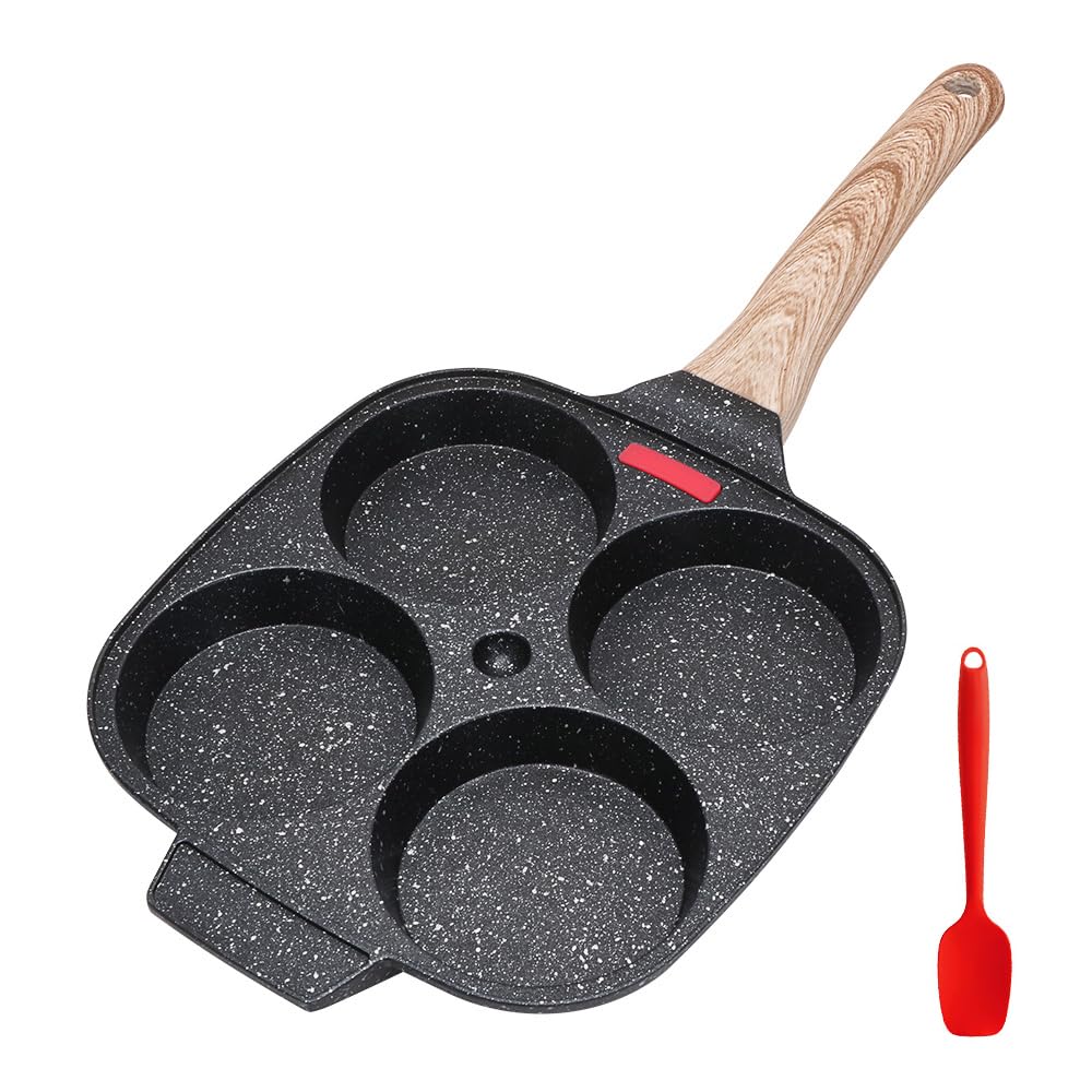 Bobikuke egg frying pan with four-cup design for even omelettes.