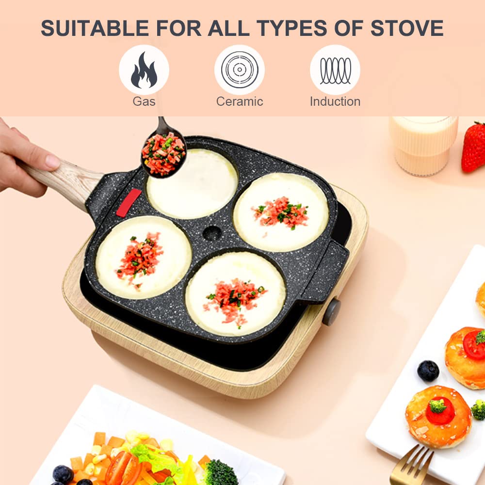 Bobikuke pan showcases nonstick marble coating for easy release.
