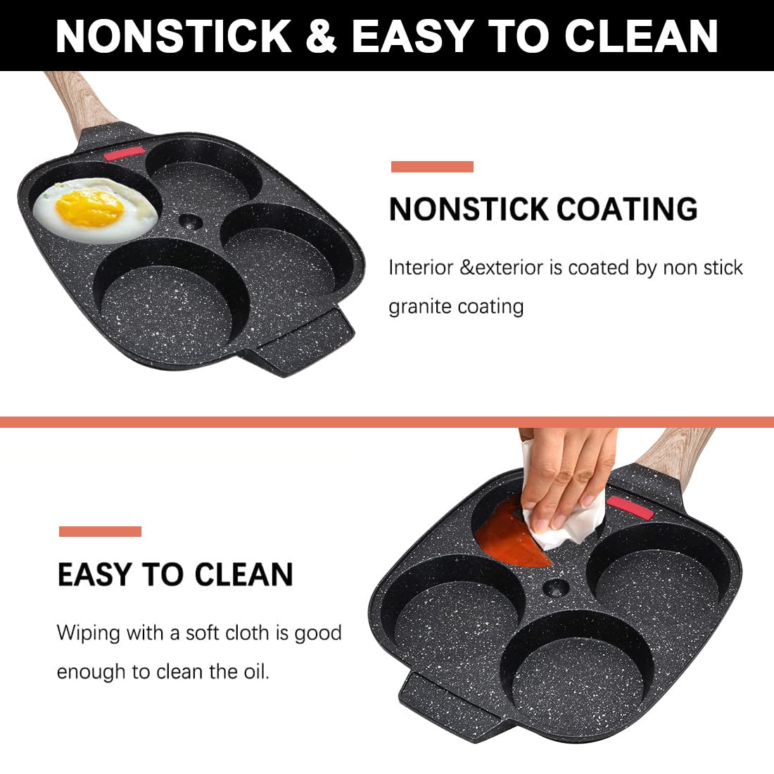 Bobikuke aluminum body provides even heat distribution and quick preheating.