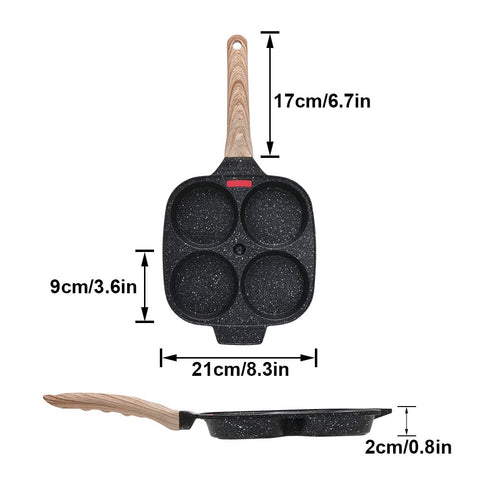 Bobikuke nonstick marble coating keeps cleanup easy after cooking.