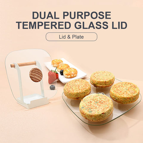 Bobikuke tempered glass lid for visible cooking and heat retention.