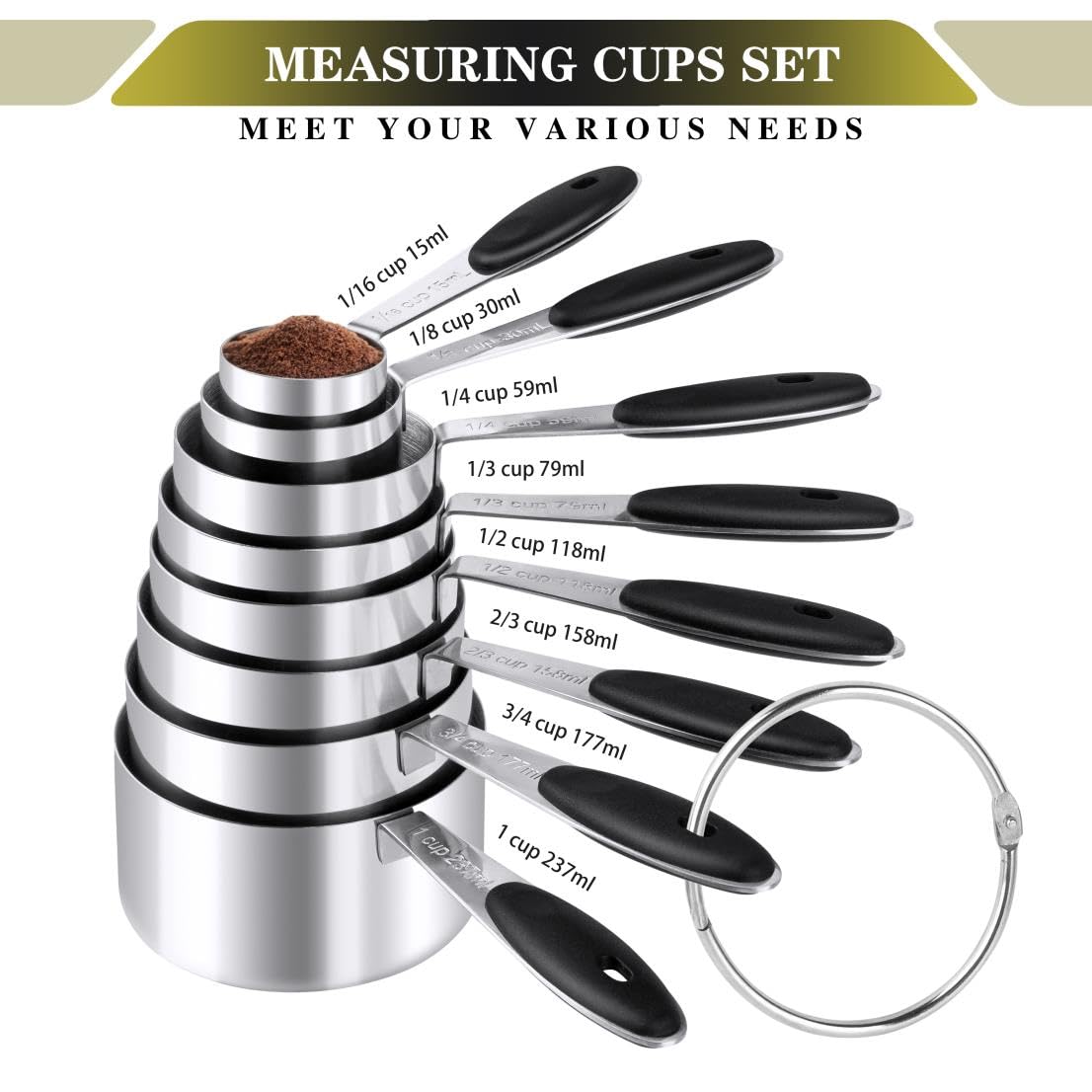 Bobipro magnetic spoons nest neatly, helping quick, accurate portioning.