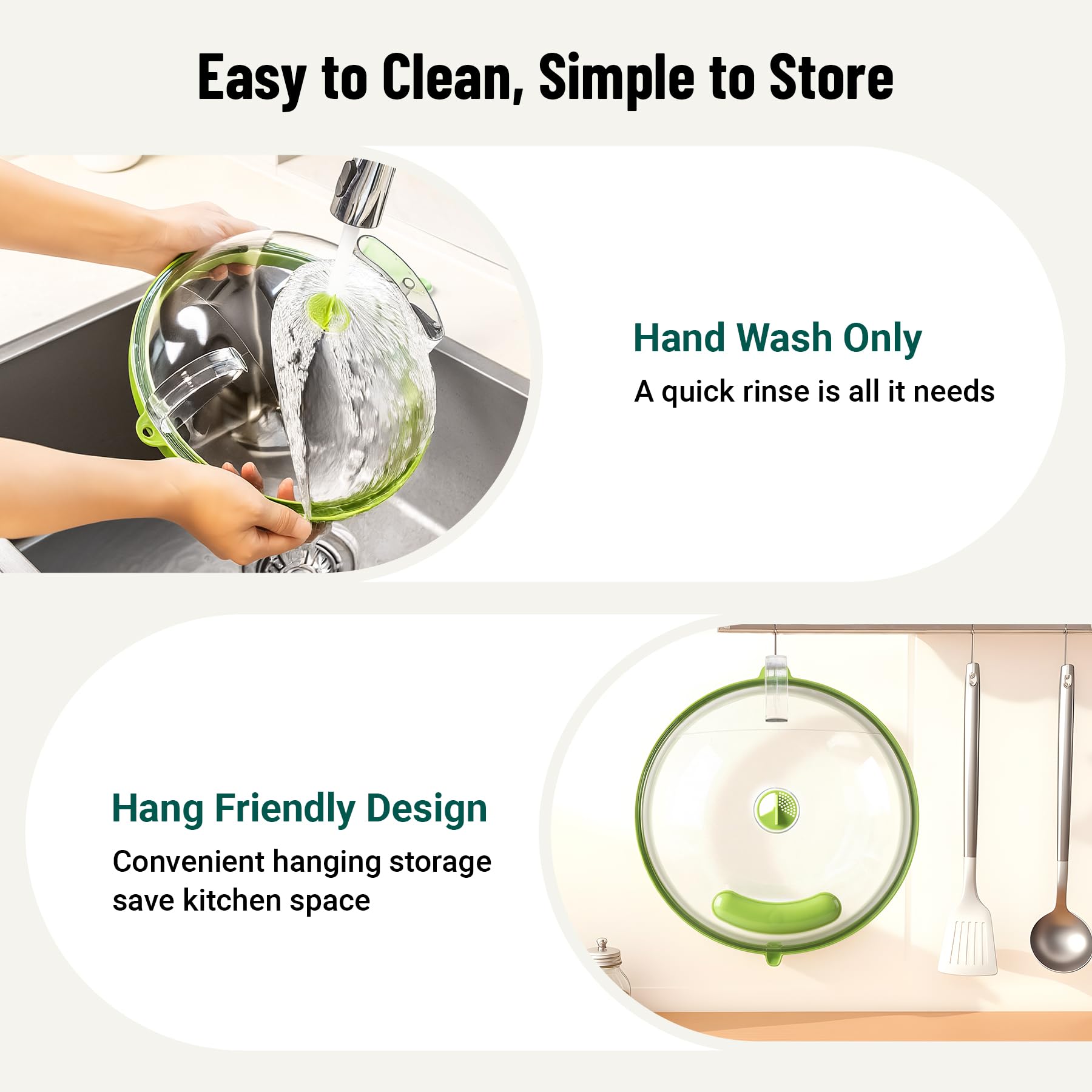 BPA-free polycarbonate construction ensures food safety and durability