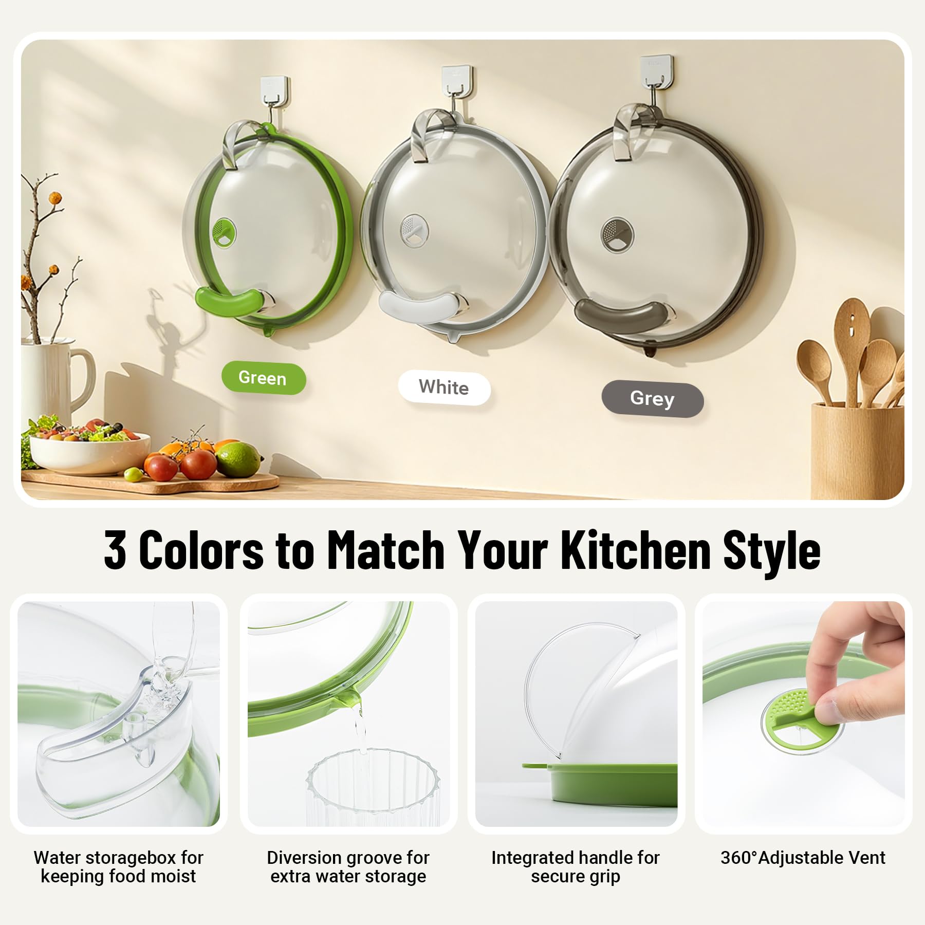 Clear plate cover showing food while protecting the plate