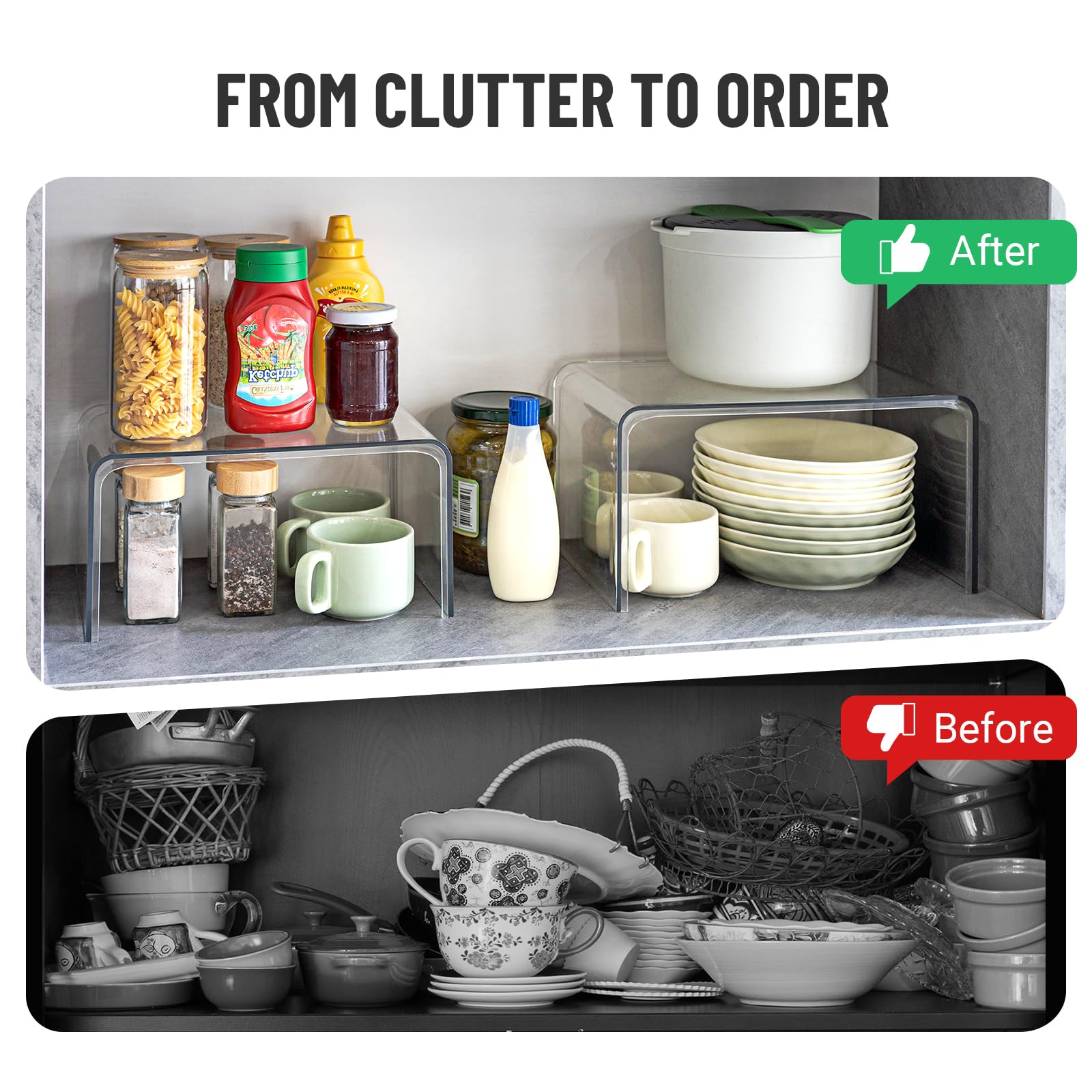 Bobomoment ready-to-use cabinet organizers arriving without assembly required.