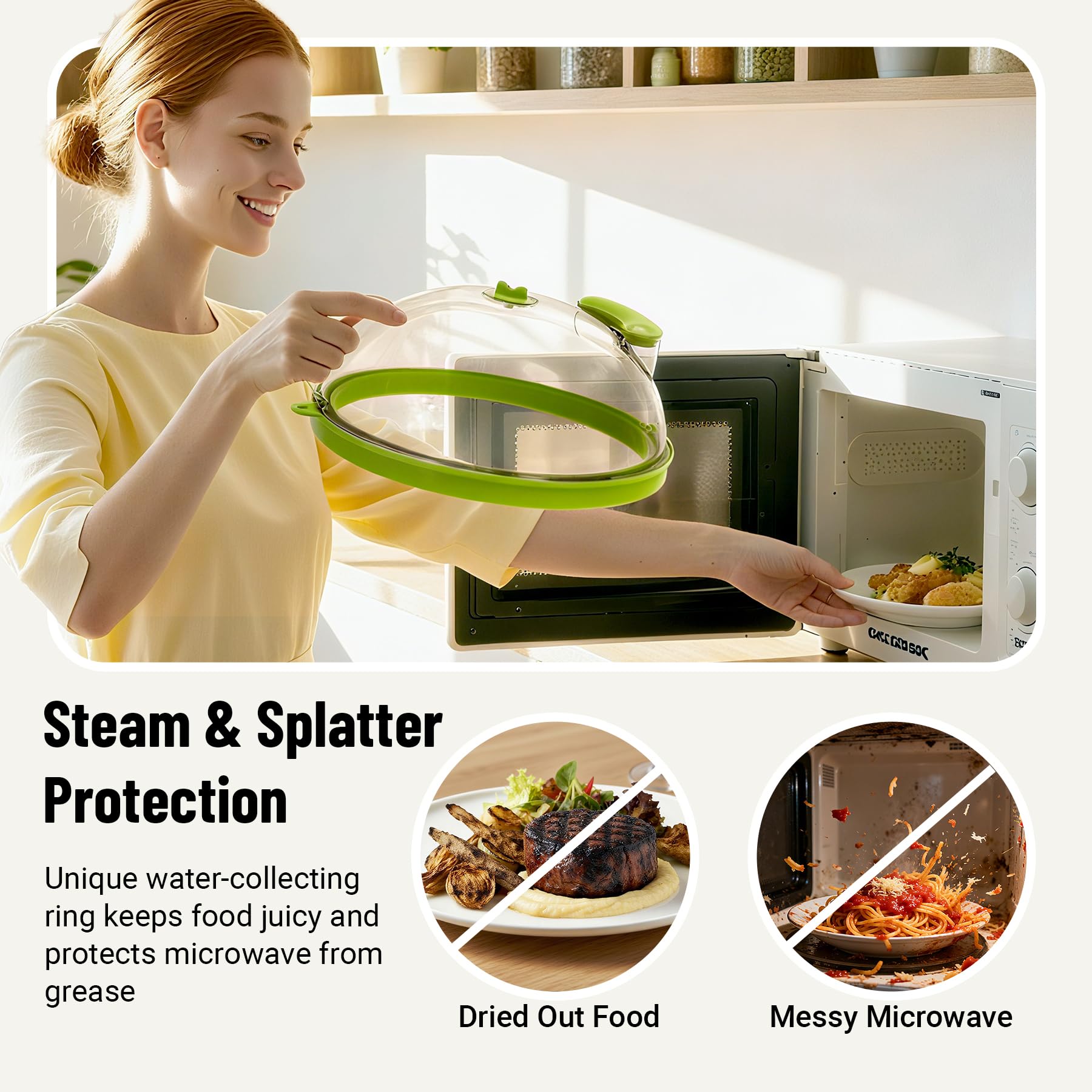 Bobomoment cover with heat-resistant handle for safe lifting