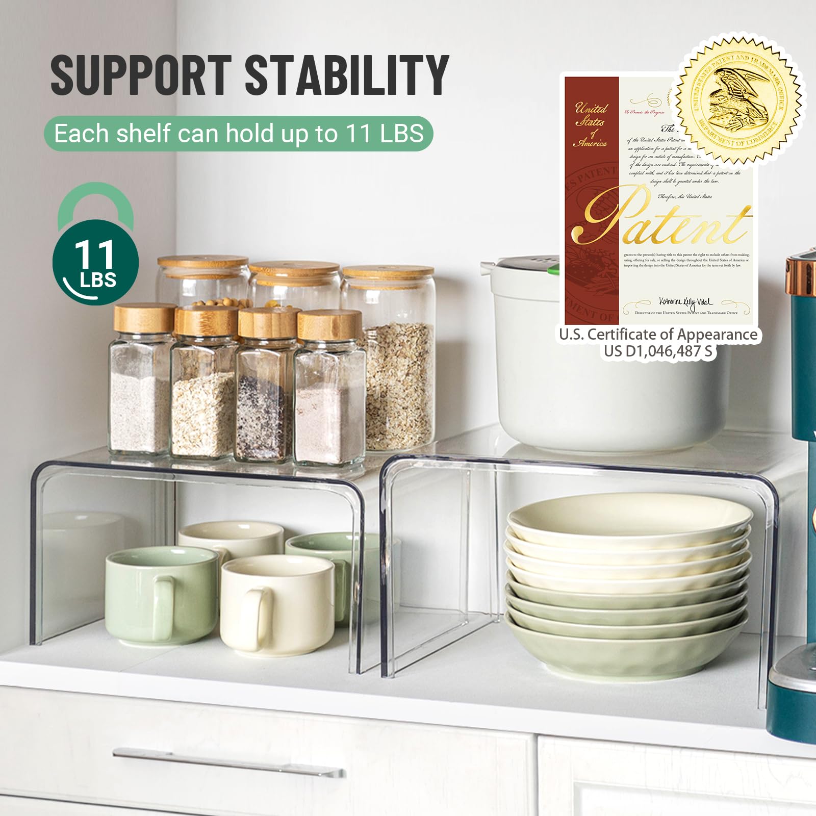 Bobomoment multipurpose storage shelves suit kitchen, bathroom, or desk