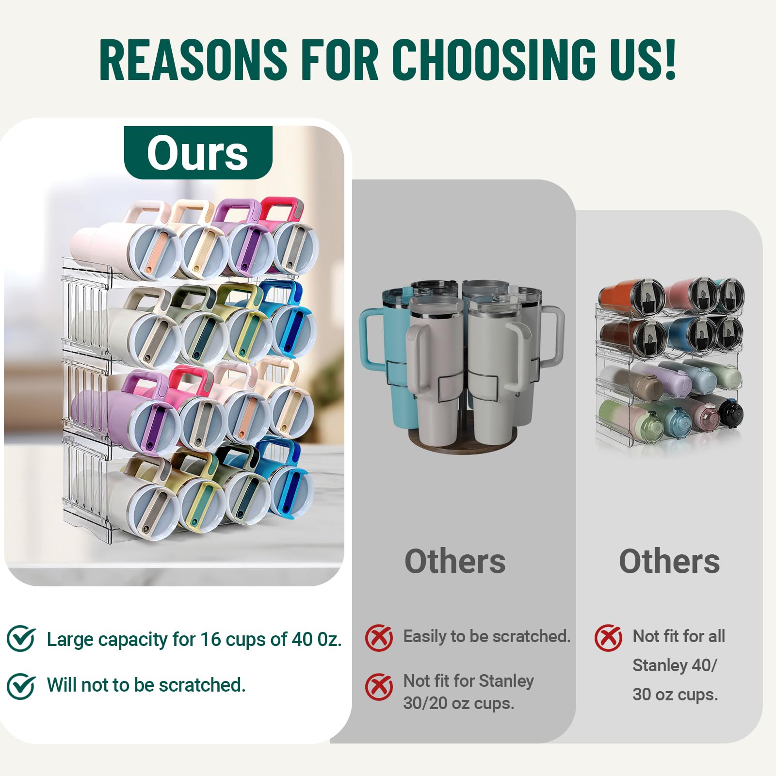 Bobomoment sturdy PET material ensures reliable support for heavy drinkware.