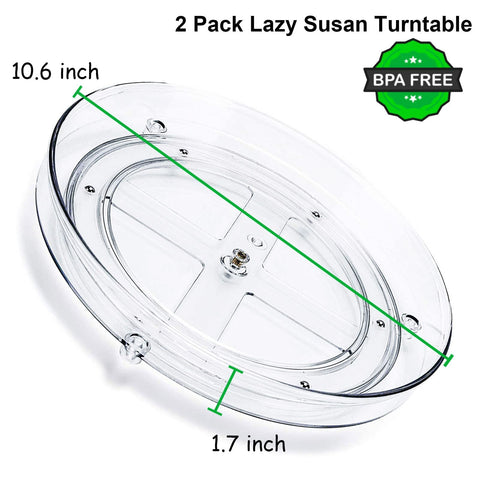 BodiCal Lazy Susan turntable clear 360-degree bearing for smooth rotation