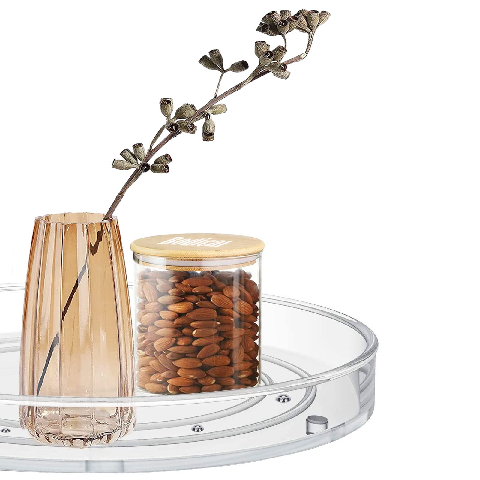 BodiCal Lazy Susan turntable clear bathroom vanity for easy item reach
