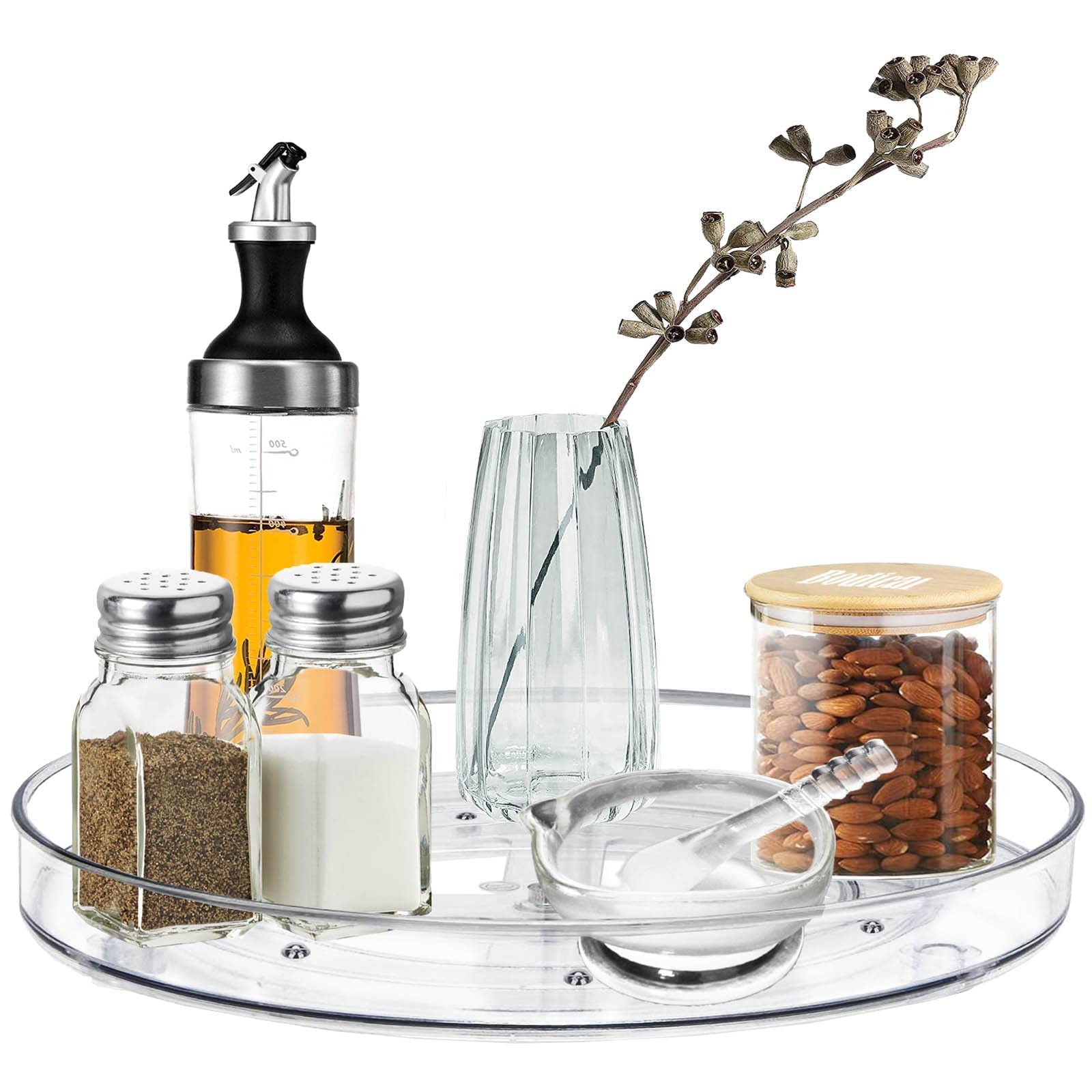 BodiCal Lazy Susan turntable clear organization solution with easy visibility