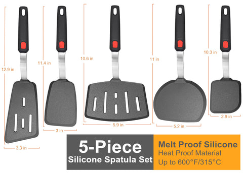 BodiCal no-melt design protects cookware while flipping and stirring