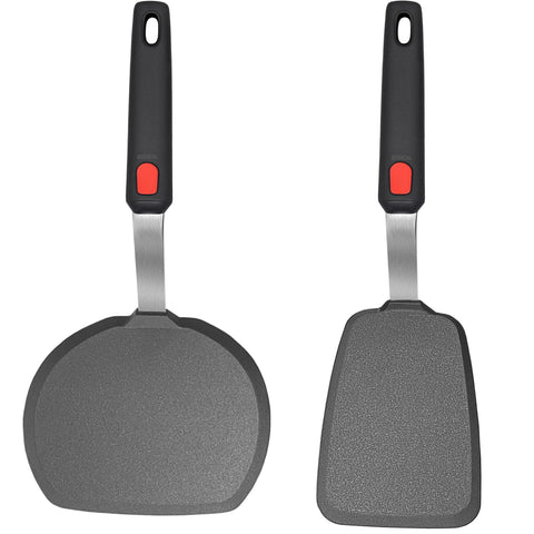 BodiCal two-piece silicone spatula set with large egg-flipping heads