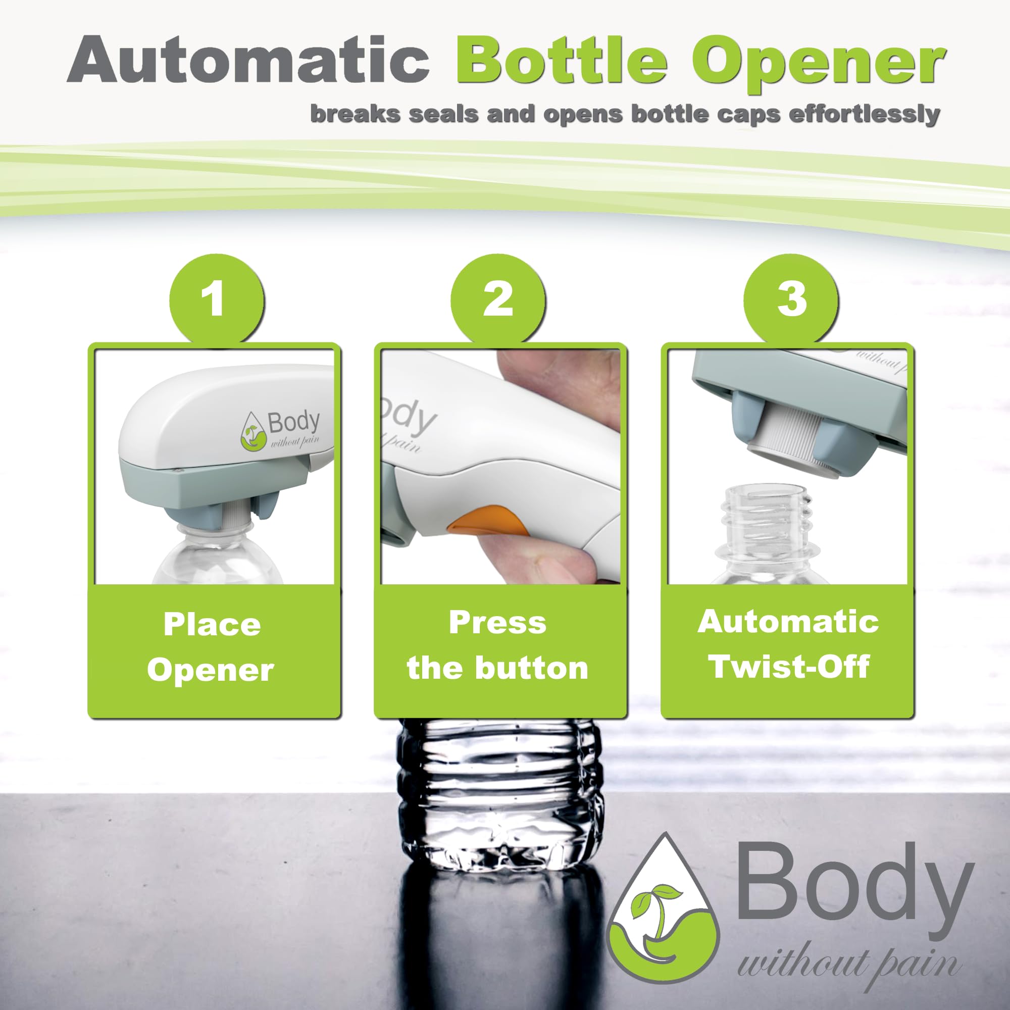 Body Without Pain helps with milk bottle caps for weak hands.