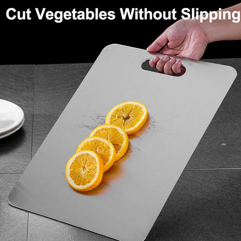 Boenim titanium cutting board 18x12 size shown for expansive kitchen prep