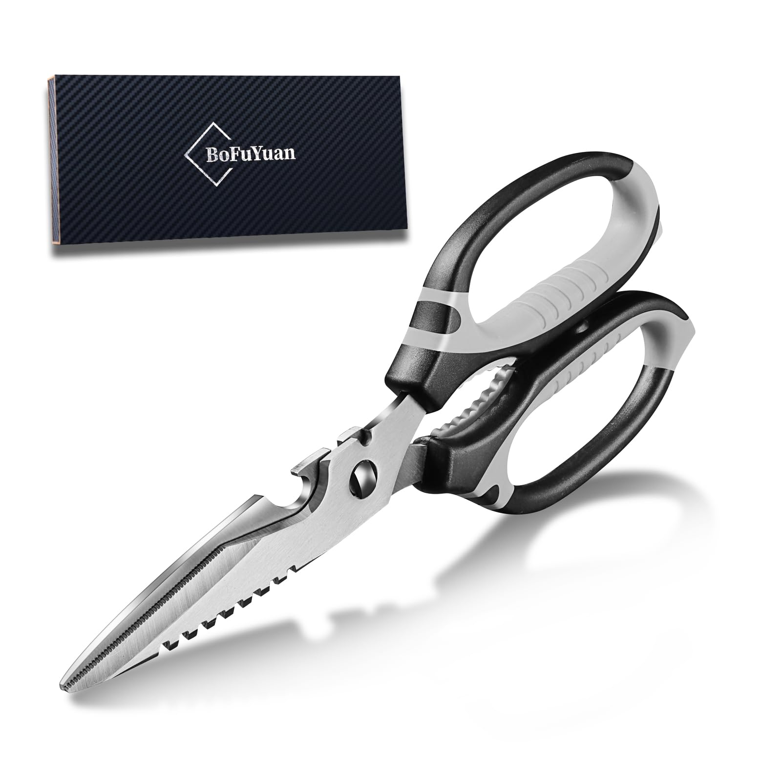 BoFuYuan kitchen scissors 9-inch heavy-duty design for precise cuts