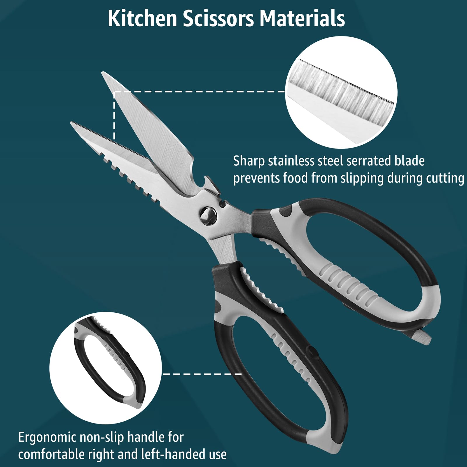 BoFuYuan kitchen scissors bottle-opener and nutcracker for practical prep
