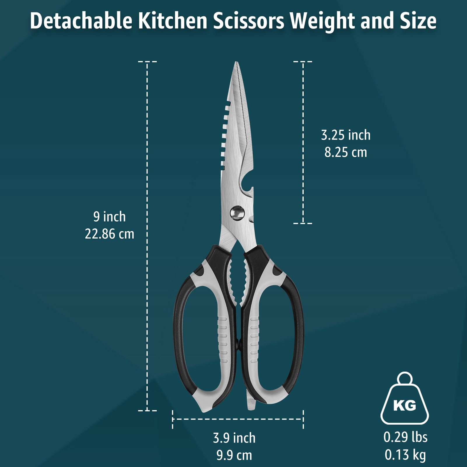 BoFuYuan kitchen scissors ergonomic non-slip handle for comfortable use