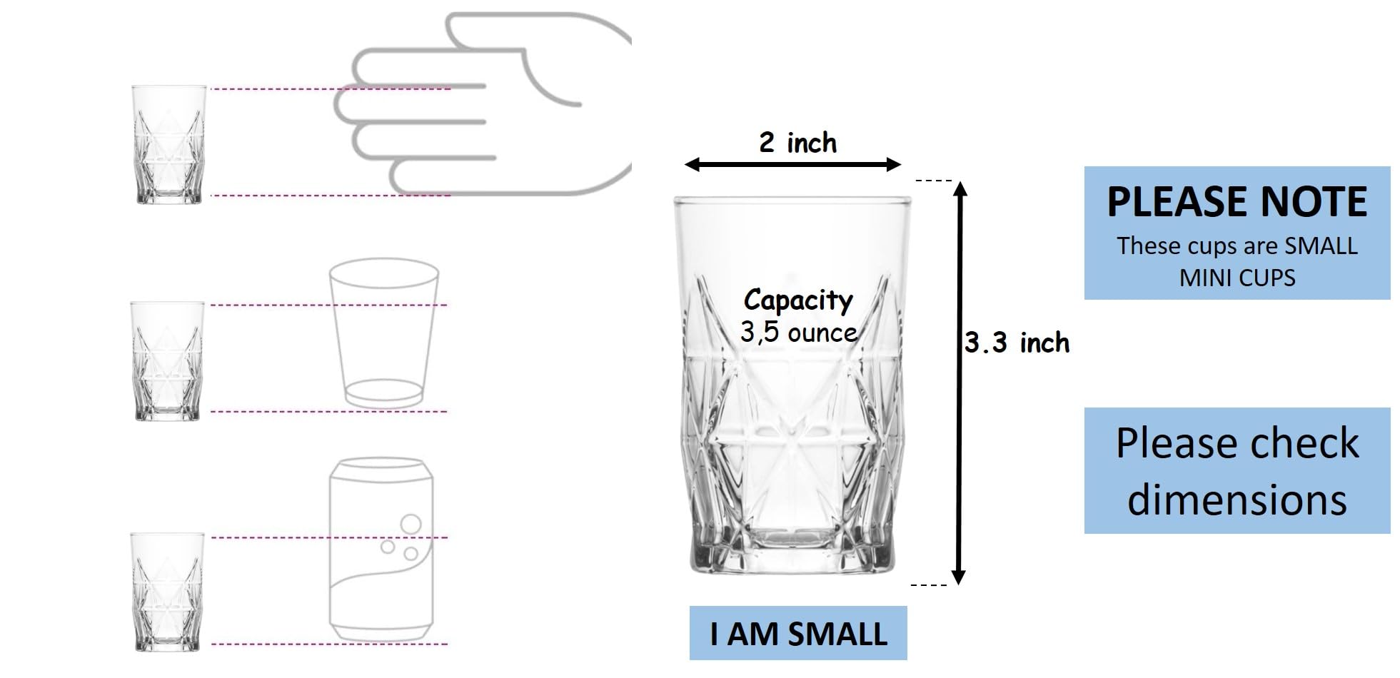 BOHEM'S clear tumblers support portion control with small, manageable servings.