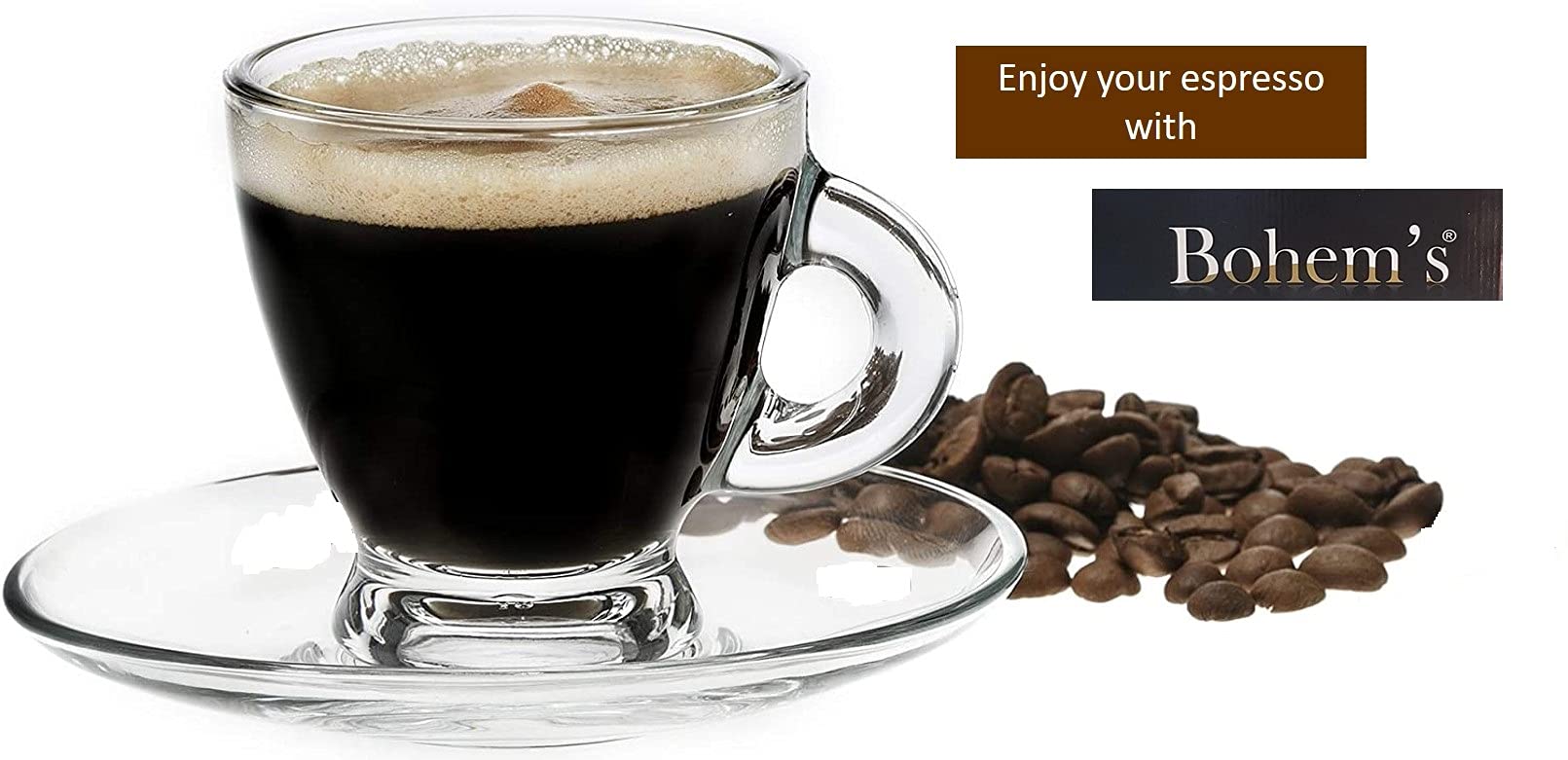 BOHEM'S glass cups are dishwasher and microwave safe for everyday use.