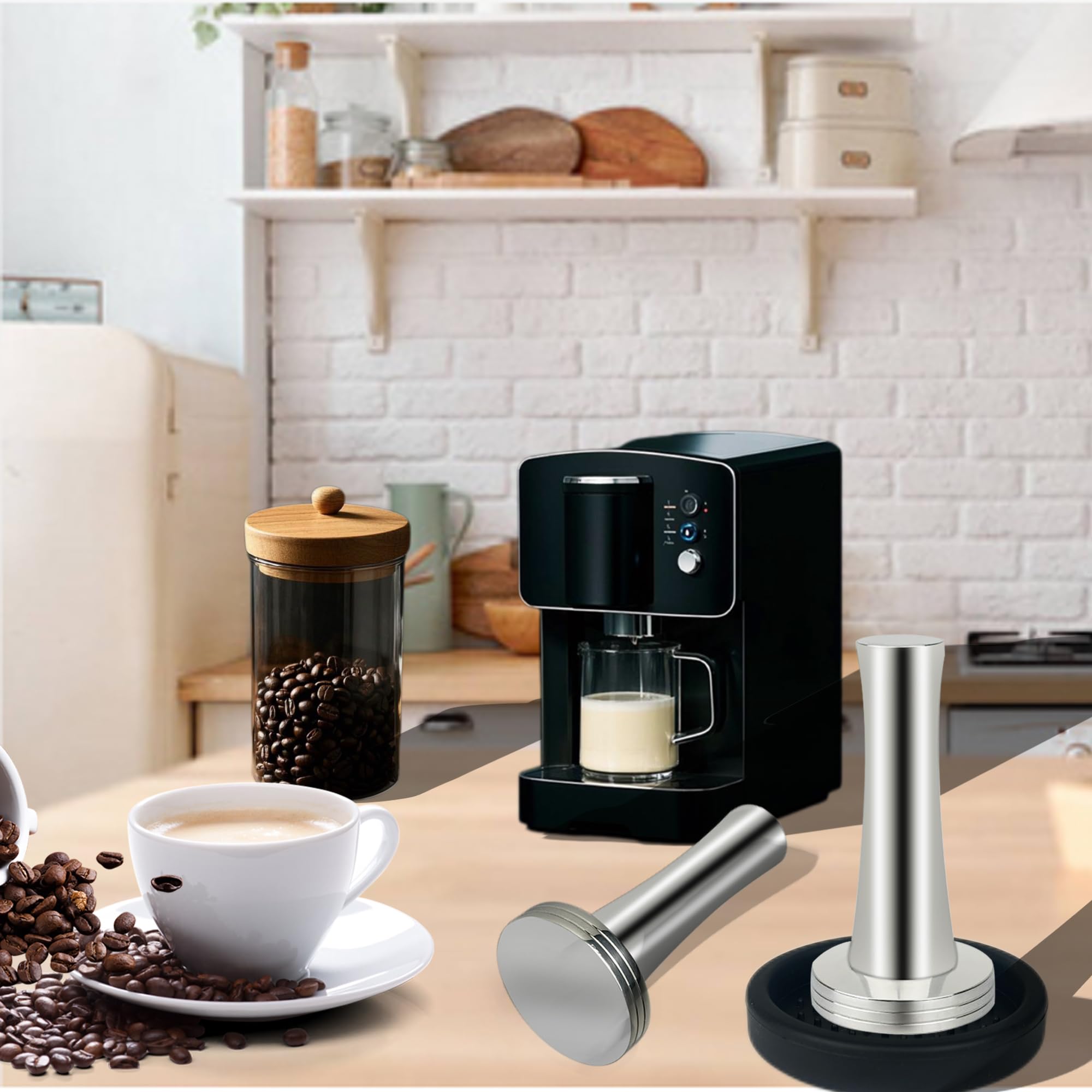 Boicafe tamper with scoop helps measure grounds precisely