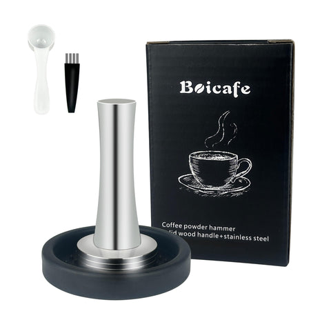 Boicafe wooden-handle tamper for comfortable grip during shot extraction