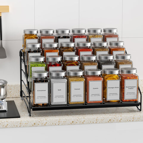 BOIVSHI countertop storage frees cabinet space and keeps essentials visible.